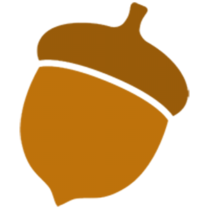 brown acorn graphic